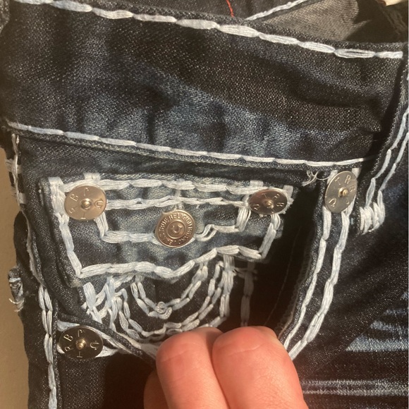 SOLD! Straight SuperQT in “DEEP LAGOON” wash True Religion size 30x32 unaltered! - Picture 7 of 7